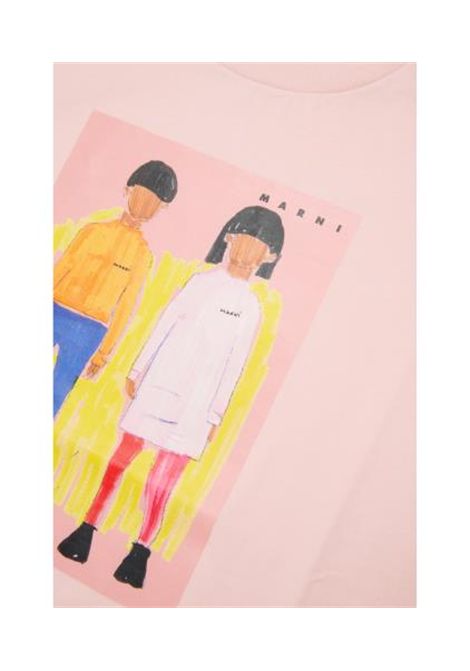 T-shirt con stampa MARNI KIDS | M01671 M00HZ0M351